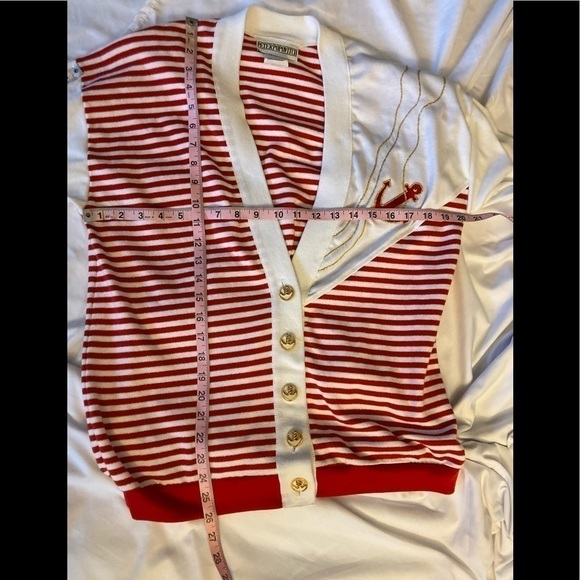 90’s Peter Popovitch Oversized Cardigan Sweater Nautical Medium - Picture 10 of 11